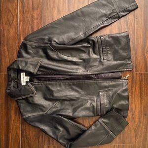 Black leather jacket